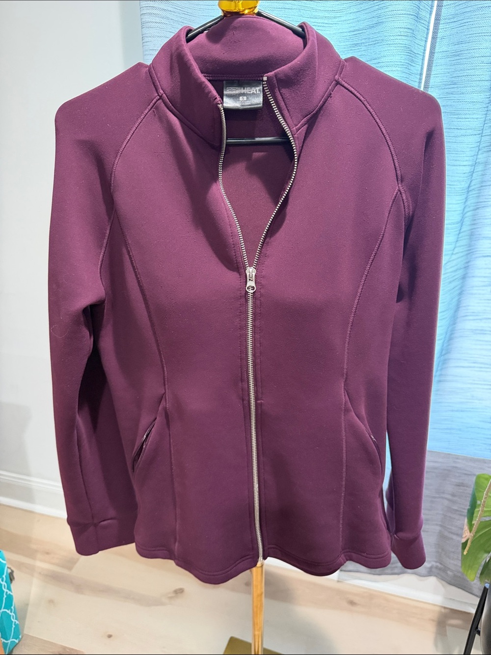 32 Degrees Plum Full-Zip Bomber Jacket